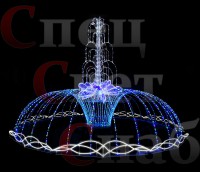 Светодинамический фонтан с ограждением Высокий 9м х 6м FOK80