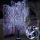 Световая уличная фигура дерево "Ива" 2.3м белая