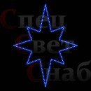 Макушка Северная звезда на елку 2D синяя 100см