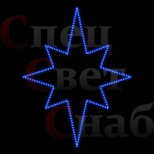 Макушка Северная звезда на елку 2D синяя 100см