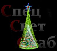 Большая светодиодная елка Зеленая Двойная 9м 