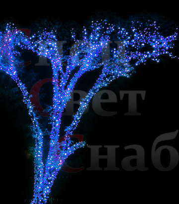 Гирлянда на дерево "Спайдер" 6 x 20м Синяя
