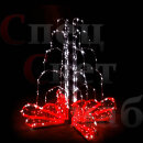 Фонтан уличный световой "Зимний малый" 1,6 м красный