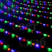 Светодиодный занавес "Дождь". Разноцветный. Чейзинг.  