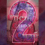 Уличная неоновая фигура "Цифра 2" красная